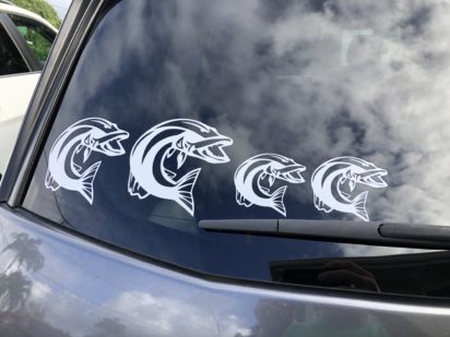 3" & 5" White Llungen Musky Decals